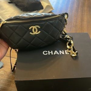 Chanel belt/ cross body bag 9”x 4”x3”